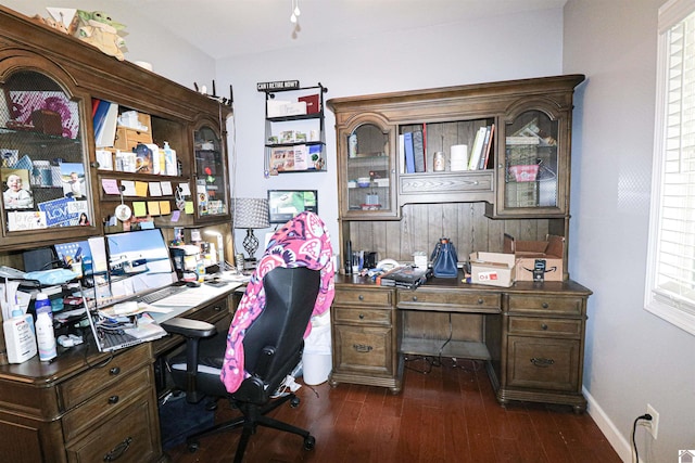 1300 Rocky Rd, Fancy Farm, KY 42039 - office space with dark wood-style floors and baseboards