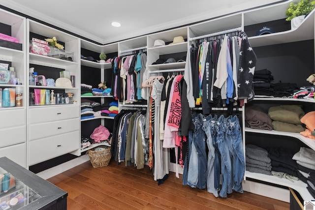 890 Ridge Rd, Gilbertsville, KY 42044 - walk in closet featuring wood finished floors