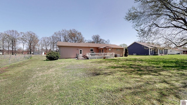111 Honeysuckle Ln, Murray, KY 42071 - rear view of property with a wooden deck