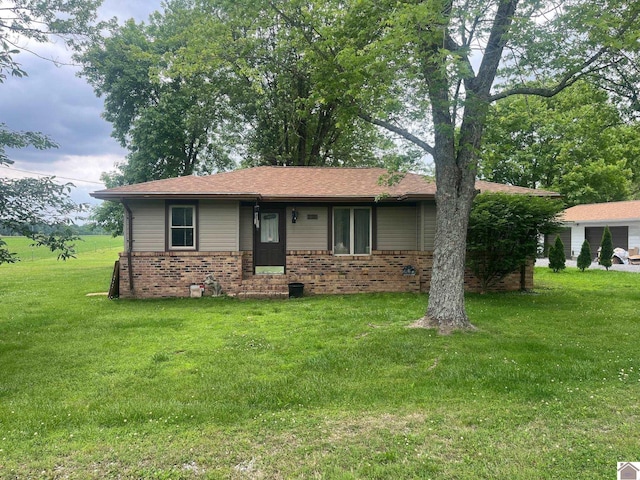 1903 State Route 564, Mayfield, KY 42066 - ranch-style home with a front yard and brick siding
