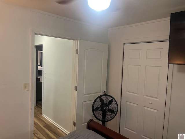 1903 State Route 564, Mayfield, KY 42066 - bedroom featuring wood finished floors, ornamental molding, and a closet