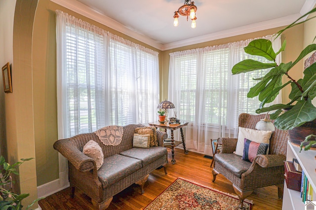 1931 Jefferson St, Paducah, KY 42001 - sitting room featuring ornamental molding and wood finished floors