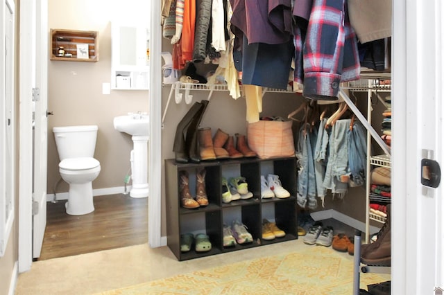 7262 State Route 94 E, Murray, KY 42071 - spacious closet featuring wood finished floors