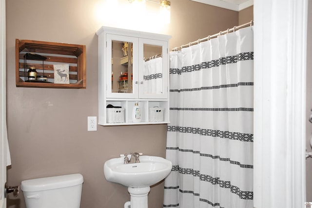 7262 State Route 94 E, Murray, KY 42071 - bathroom with toilet, a shower with shower curtain, and a sink