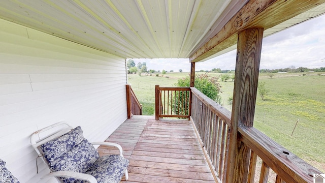 711 Rocky Rd, Fancy Farm, KY 42039 - wooden deck with a view of rural / pastoral area and a yard
