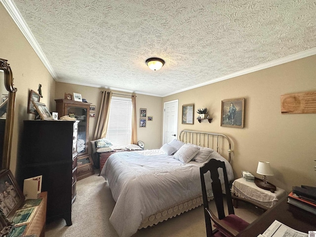 5109 S Rd, Cadiz, KY 42211 - carpeted bedroom with a textured ceiling and crown molding