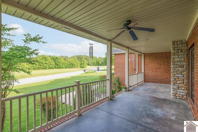 2007 Atkins Way, Murray, KY 42071 - view of patio featuring covered porch and a ceiling fan