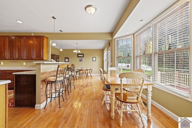 2007 Atkins Way, Murray, KY 42071 - dining area featuring baseboards, light wood-type flooring, and recessed lighting