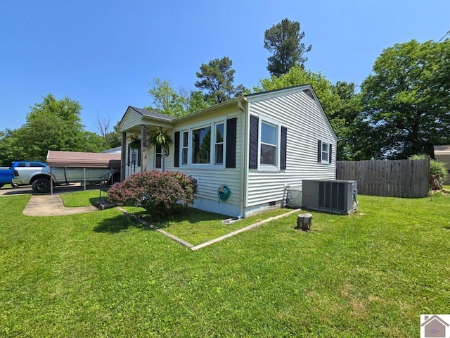 2230 Seneca Ln, Paducah, KY 42001 - view of property exterior with central air condition unit and crawl space