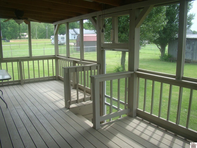 115 Meadowbrook Dr, Cadiz, KY 42211 - wooden terrace featuring an outbuilding and a lawn