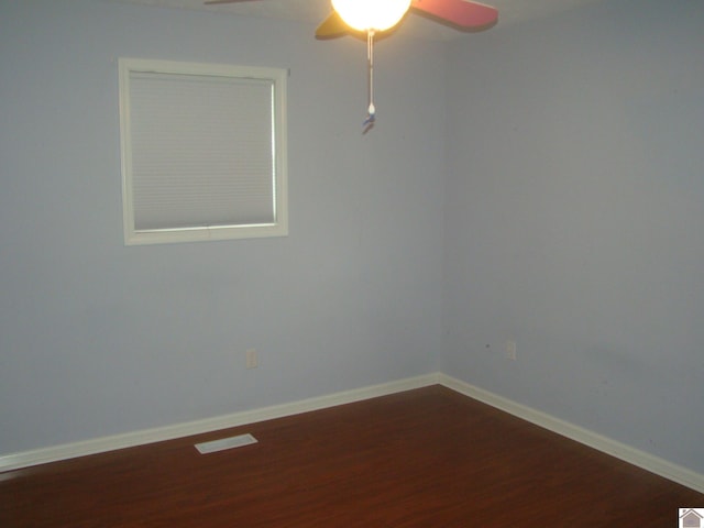 115 Meadowbrook Dr, Cadiz, KY 42211 - unfurnished room with ceiling fan and dark wood finished floors