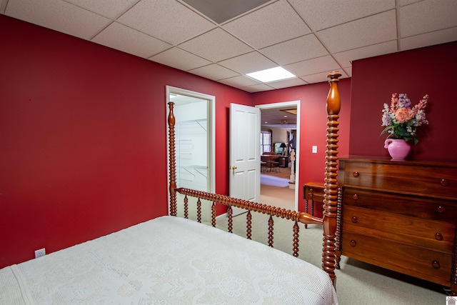 1055 Lakeview Dr, Paducah, KY 42003 - carpeted bedroom featuring a drop ceiling