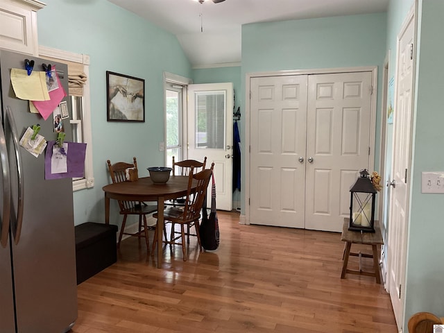 10187 E U S Highway 68, Benton, KY 42025 - dining space featuring lofted ceiling and light wood-type flooring