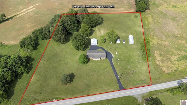 1158 State Route 295, Marion, KY 42064 - overview of rural landscape with property boundaries highlighted