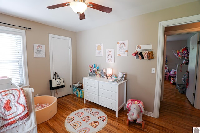 157 Calvert Dr, Paducah, KY 42003 - bedroom with wood finished floors and ceiling fan