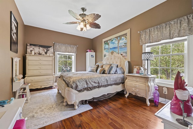 124 Hughes Rd, Benton, KY 42025 - bedroom featuring wood finished floors and ceiling fan