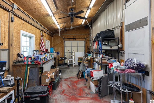 124 Hughes Rd, Benton, KY 42025 - garage with ceiling fan