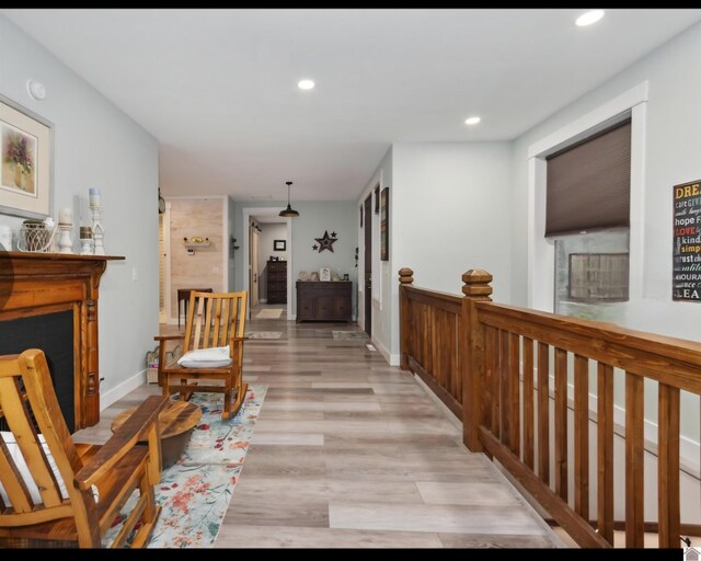 34 Navajo Ct, Cadiz, KY 42211 - hallway featuring light wood-style flooring, recessed lighting, and baseboards