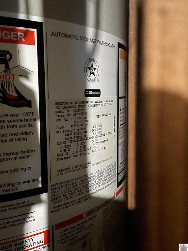 4924 State Route 121 S, Mayfield, KY 42066 - detailed view of water heater