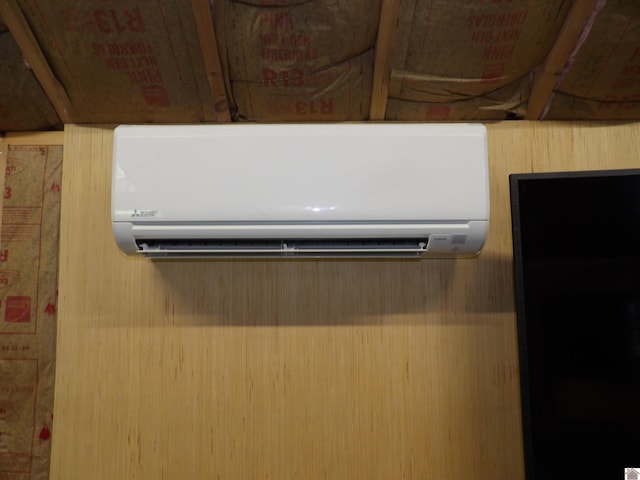 145 Stonecreek Pl, Paducah, KY 42003 - detailed view of an AC wall unit and wooden walls