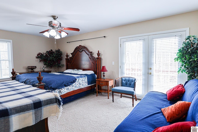 251 Hickory Hill Ln, Benton, KY 42025 - bedroom featuring access to exterior and a ceiling fan