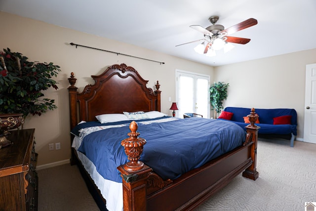 251 Hickory Hill Ln, Benton, KY 42025 - carpeted bedroom with ceiling fan and baseboards