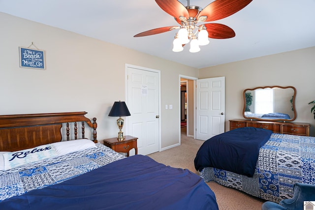 251 Hickory Hill Ln, Benton, KY 42025 - bedroom with carpet, a ceiling fan, and baseboards