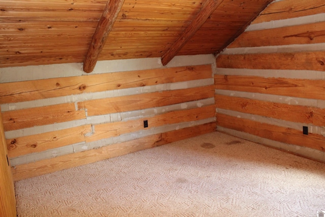 2365 Weldon Rd, Marion, KY 42064 - additional living space featuring wooden ceiling with exposed beams and carpet floors