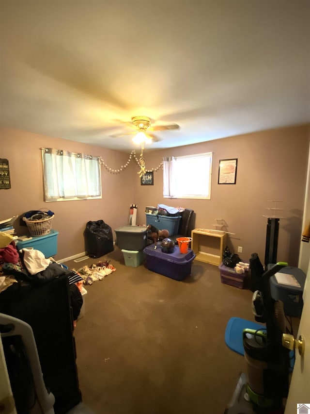 2222 Harrison St, Paducah, KY 42001 - carpeted bedroom with ceiling fan