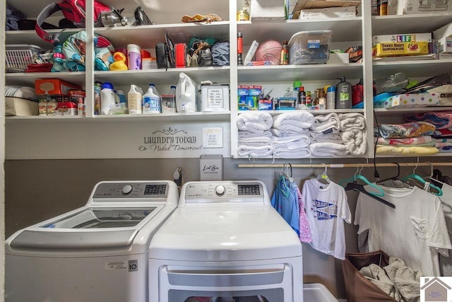 1379 Dunaway Ln, Boaz, KY 42027 - washroom featuring separate washer and dryer