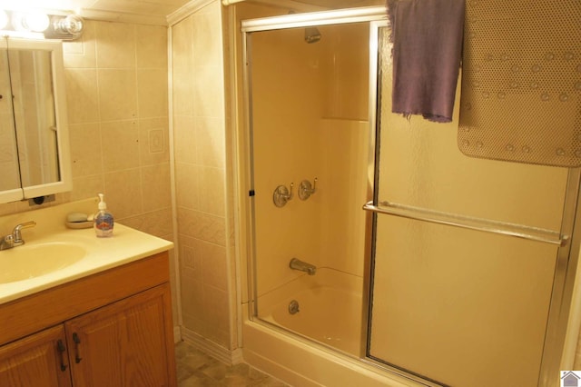 909 S 3rd St, Paducah, KY 42003 - bathroom featuring vanity and shower / bath combination with glass door
