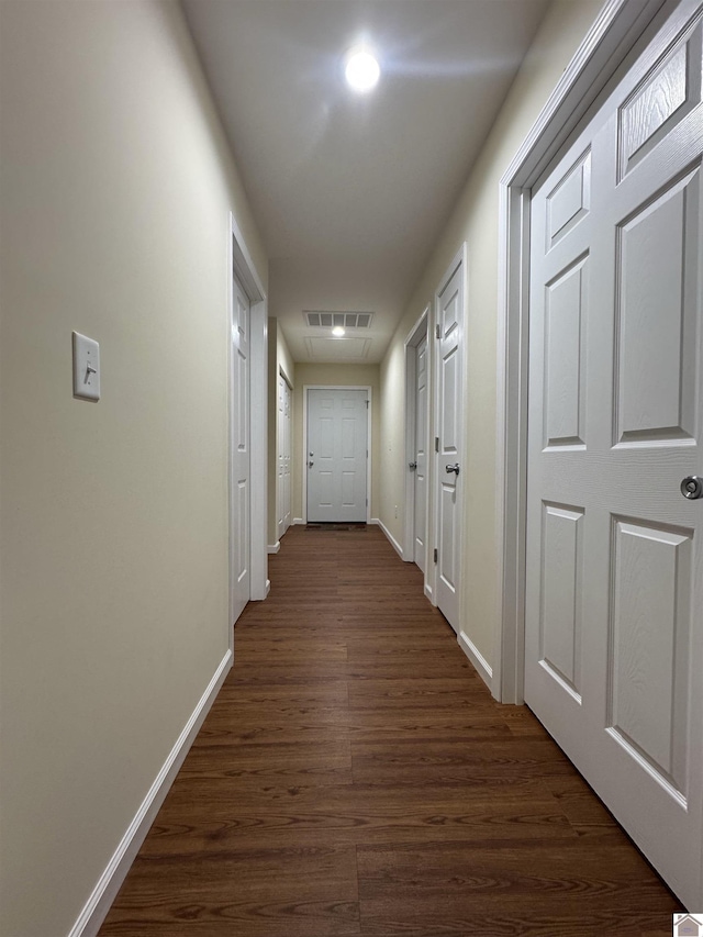 110 Dawson Rd, Princeton, KY 42445 - hallway featuring baseboards, dark wood-type flooring, and recessed lighting