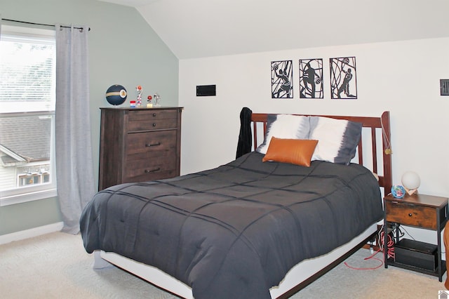756 Utterback, Murray, KY 42071 - bedroom with lofted ceiling, carpet, multiple windows, and baseboards