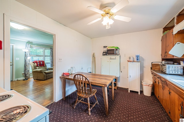 650 Cypress Cir, Calvert City, KY 42029 - dining space with a ceiling fan
