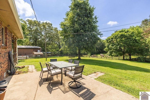 1667 Irvin Cobb Rd, Murray, KY 42071 - view of patio / terrace with outdoor dining area and view of scattered trees