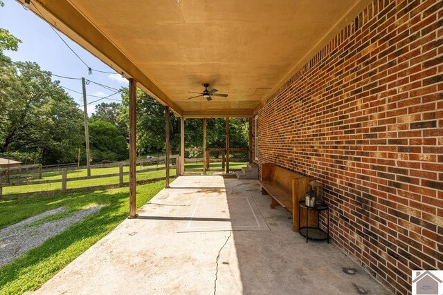 1667 Irvin Cobb Rd, Murray, KY 42071 - view of patio featuring a ceiling fan