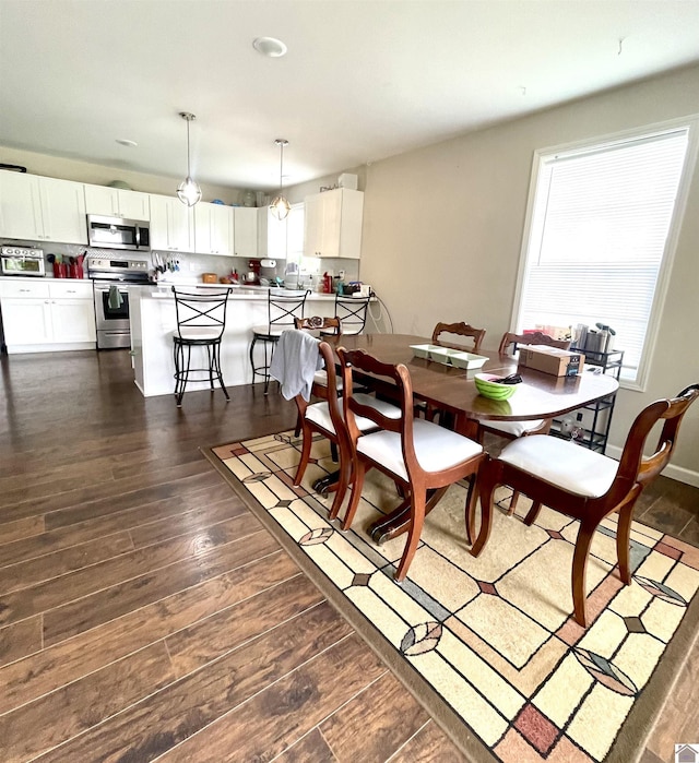 1783 Radio Rd, Almo, KY 42020 - dining space with dark wood-type flooring