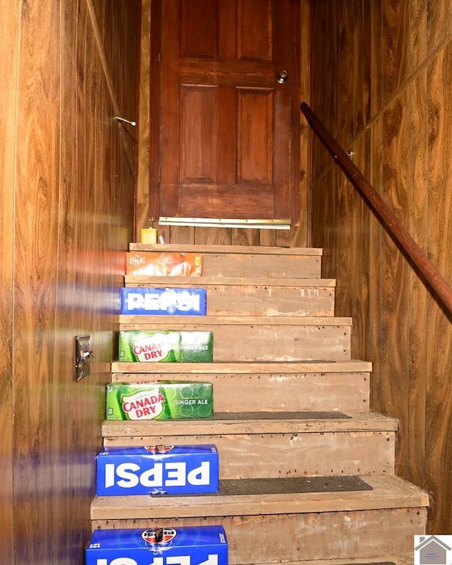 250 Jan Ann Dr, Paducah, KY 42003 - stairway with wooden walls