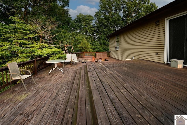 250 Jan Ann Dr, Paducah, KY 42003 - wooden terrace with view of wooded area