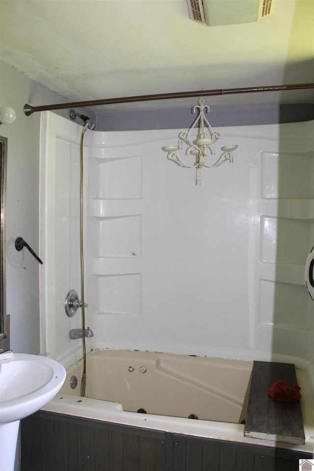 4045 Husband Rd, Paducah, KY 42003 - bathroom with a combined bath / shower with jetted tub