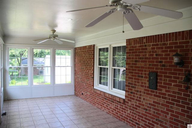 156 Albany, Paducah, KY 42003 - unfurnished sunroom with ceiling fan