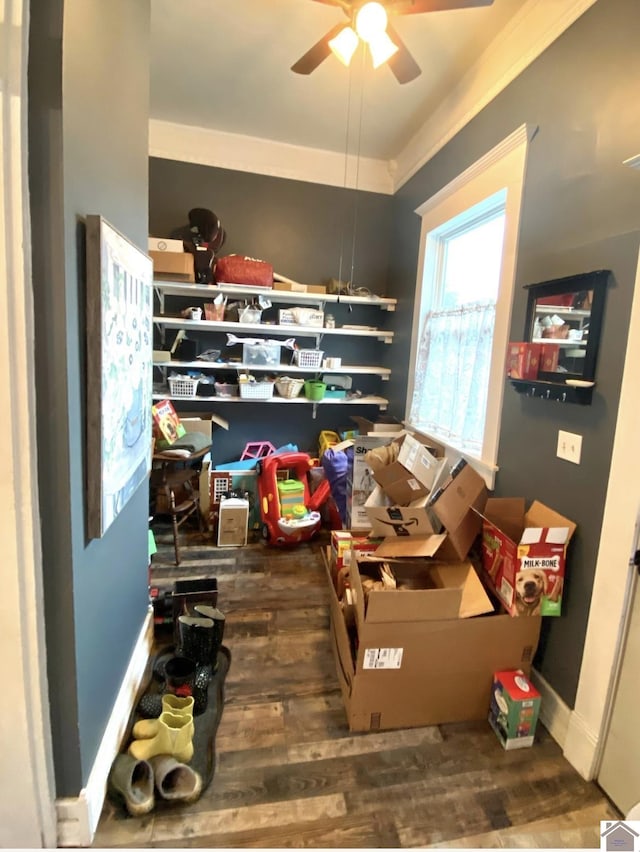 1722 Jefferson St, Paducah, KY 42001 - storage area with a ceiling fan