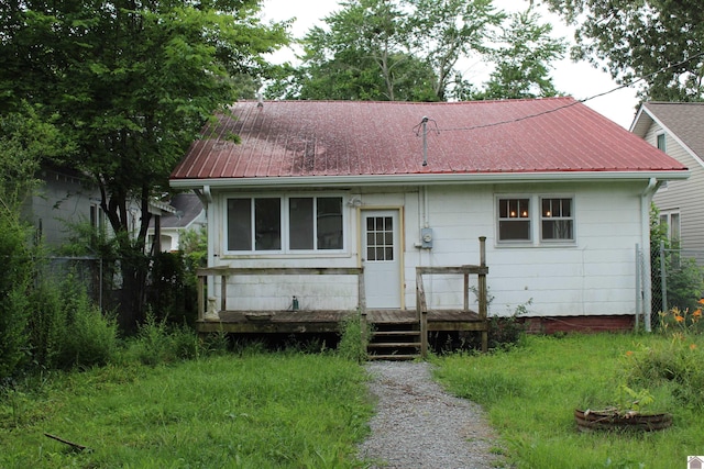 406 S 19, Paducah, KY 42003 - rear view of house featuring metal roof and a deck