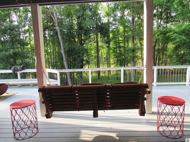 144 Canton Heights 2 Cir, Cadiz, KY 42211 - view of wooden terrace