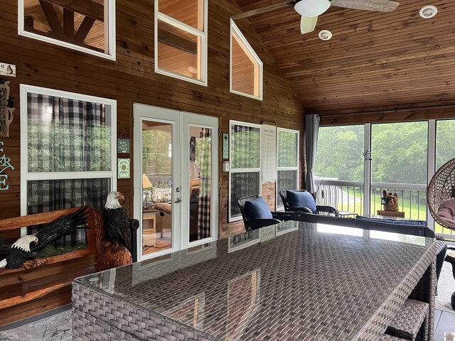144 Canton Heights 2 Cir, Cadiz, KY 42211 - sunroom / solarium with ceiling fan and vaulted ceiling