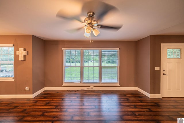 3561 Beal, Hardin, KY 42048 - foyer with a ceiling fan and wood-type flooring