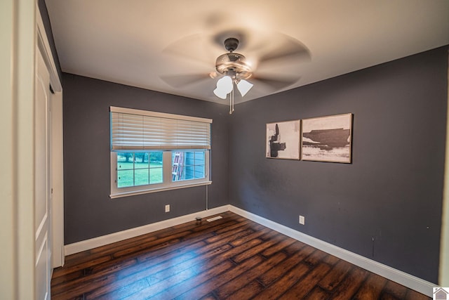 3561 Beal, Hardin, KY 42048 - empty room featuring dark wood finished floors and ceiling fan