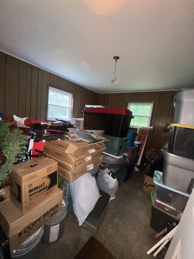 3561 Beal, Hardin, KY 42048 - interior space featuring plenty of natural light, carpet flooring, and wood walls