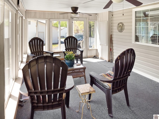 2488 Cypress Trl, New Concord, KY 42076 - sunroom with a ceiling fan