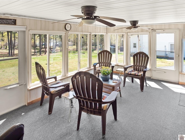 2488 Cypress Trl, New Concord, KY 42076 - sunroom / solarium with a ceiling fan and plenty of natural light